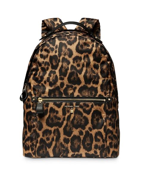 michael kors kelsey large leopard backpack|MICHAEL Michael Kors Kelsey Large Leopard Print Nylon .